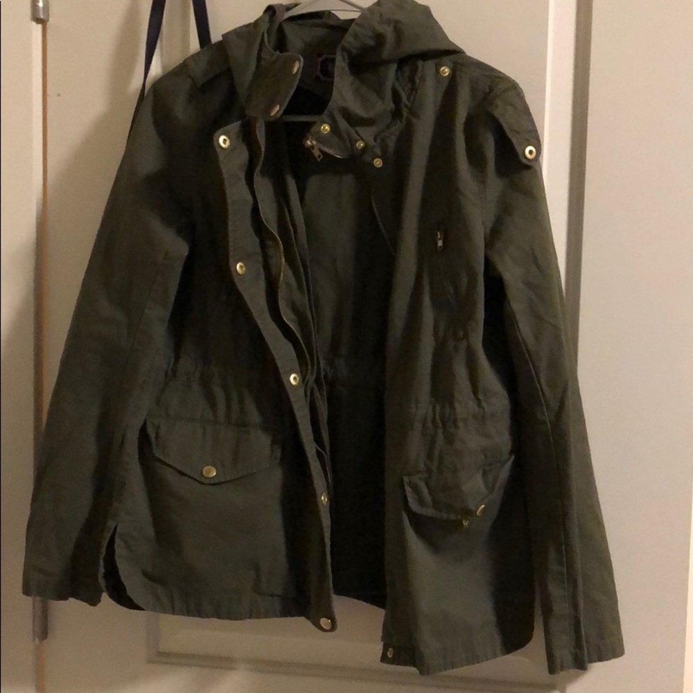 Olive green anorak jacket